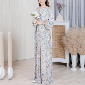 Floral Long Sleeve Maxi Dress Size Small